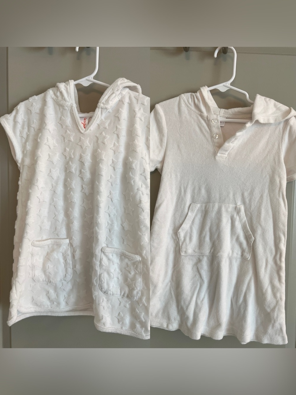 LOT! 2 Girls Cover Ups in Toweling Material